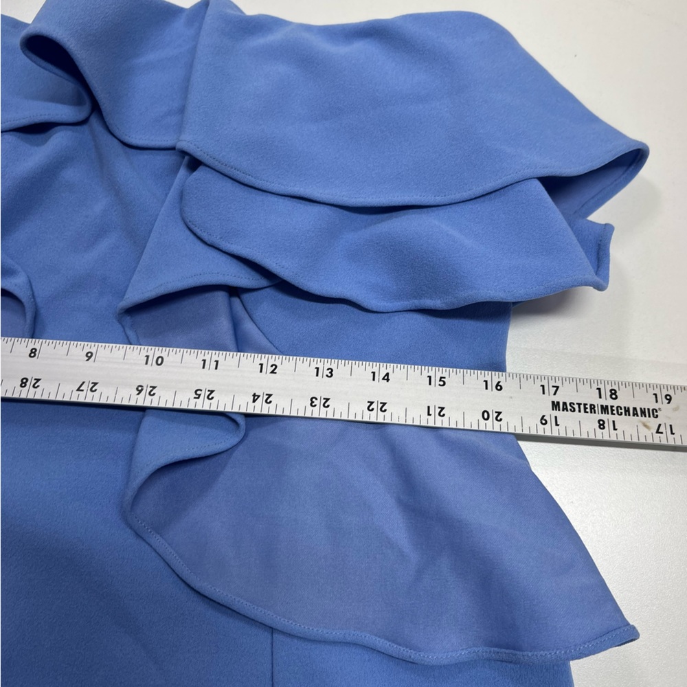 Alexia Admor Light Blue Strapless Cascading Ruffles Mini Dress New With Tags 14 - Picture 11 of 16